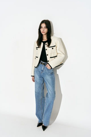 Bouclé Wool Jacket Ivory