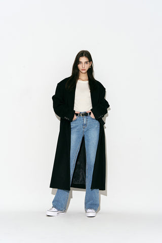 Oversized Long Coat Black