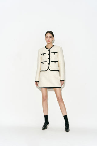 Bouclé Wool Jacket Ivory