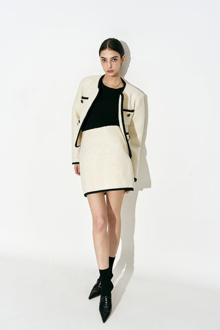 Bouclé Wool Jacket Ivory