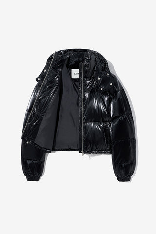 Duck Down Pearl Puffer Jacket Black