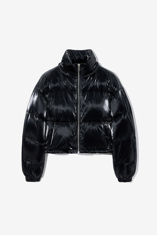 Duck Down Pearl Puffer Jacket Black