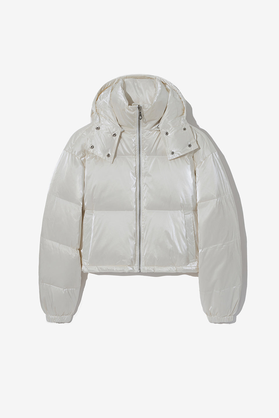 Duck Down Pearl Puffer Jacket Ivory