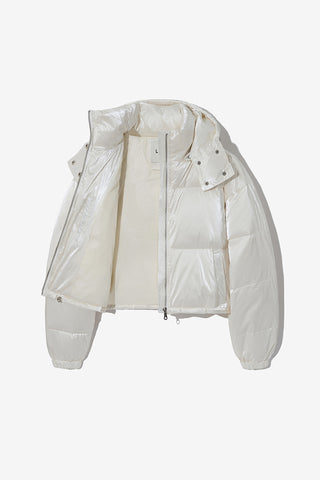 Duck Down Pearl Puffer Jacket Ivory