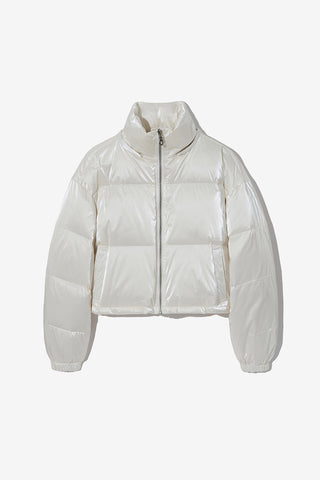 Duck Down Pearl Puffer Jacket Ivory