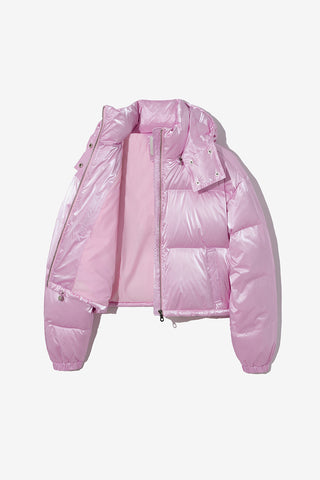 Duck Down Pearl Puffer Jacket Pink