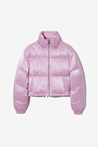 Duck Down Pearl Puffer Jacket Pink