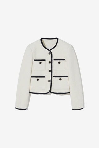 Bouclé Wool Jacket Ivory