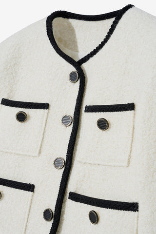 Bouclé Wool Jacket Ivory