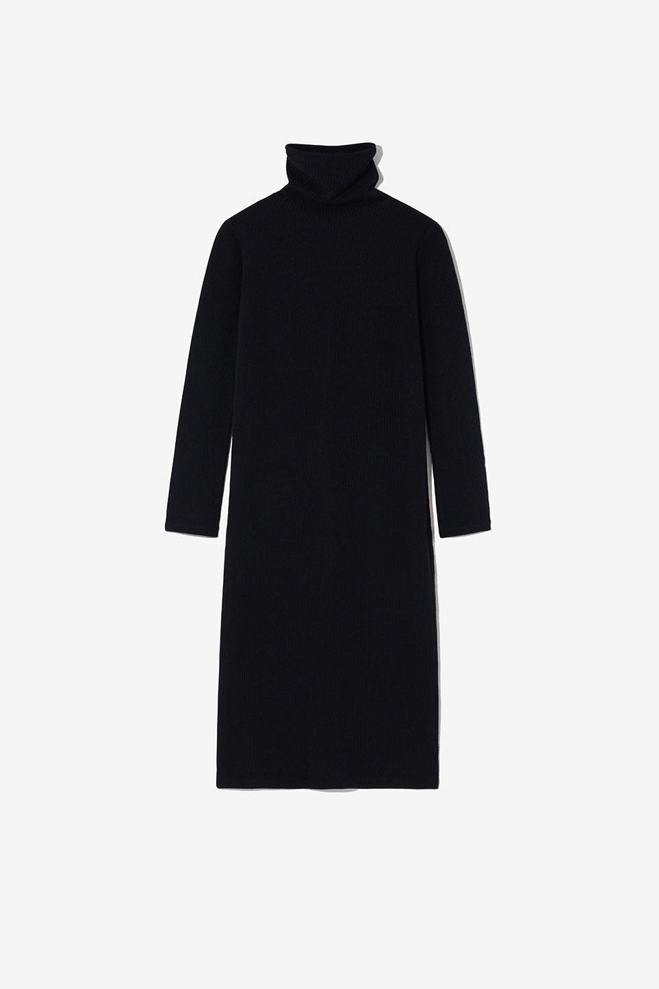 Turtleneck Long Dress Black